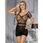 Preview: Kurzes Schwarzes Hkelkleid Mit Grill – Subblime