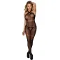 Preview: Black Mesh Bodystocking with Crossed Neck Straps – Subblime