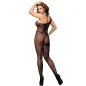 Preview: One Shoulder Fishnet Bodystocking with Diamonds Black – Subblime
