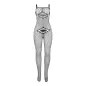 Preview: Netz-Bodystocking Mit Details Auf Brust + Bauch Schwarz – Subblime