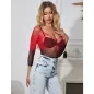 Preview: Red and Black Long Sleeve Bodystocking – Subblime