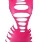 Preview: Langrmeliger Elastischer Netz-Bodystocking Rosa – Subblime