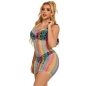 Preview: SUBBLIME - 952365 RAINBOW NETZ-BODYSTOCKING MIT FREIEN SCHULTERN EINE GRÖSSE