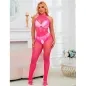 Preview: Bodystocking with seamless mesh and lace with a high neck – Subblime