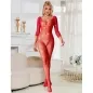 Preview: Mesh Bodystocking With Diamonds Long Sleeve Red – Sublime