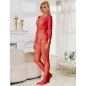 Preview: SUBBLIME - 952419 NETZ-BODYSTOCKING MIT DIAMANTEN LANGARM ROT EINE GRÖSSE
