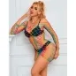 Preview: Regenschleifen-Bodystocking Mit Langen Rmeln Und Netz – Subblime