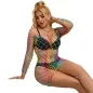 Preview: Regenschleifen-Bodystocking Mit Langen Rmeln Und Netz – Subblime