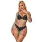 Preview: Regenschleifen-Bodystocking Mit Langen Rmeln Und Netz – Subblime