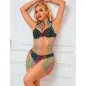 Preview: Rainbow High Collar Sleeveless Mesh Bodystocking – Sublime