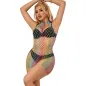Preview: Rainbow High Collar Sleeveless Mesh Bodystocking – Sublime