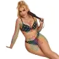 Preview: 2-Piece Mesh Bodystocking Long Sleeve Rain Bows – Subblime