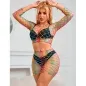 Preview: 2-Piece Mesh Bodystocking Long Sleeve Rain Bows – Subblime