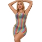 Preview: SUBBLIME - 952457 RAINBOW OFF SHOULDER RMELLOSER NETZ BODYSTOCKING EINE GRÖSSE