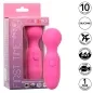 Preview: Pink rechargeable massage wand in packaging, 10 functions, waterproof, silicone, with travel lock.