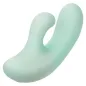 Preview: Mint green, ergonomically shaped silicone vibrator with two rounded ends.