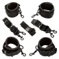 Preview: Nocturnal Bettfesseln Leder Verstellbar Schwarz – Calex