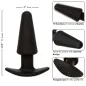 Preview: Rock Bottom Tapered Anal Plug 10 Modes Silicone Black – Calex
