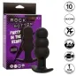 Preview: Black, pearl-shaped plug with packaging. Features: 10 functions, silicone, waterproof, USB rechargeable, 1-year warranty.