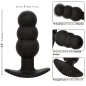 Preview: Rock Bottom Anal Plug with Beads, 10 Modes, Silicone, Black – Calex