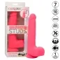Preview: Rosa Silikon-Dildo in Verpackung, 7 Zoll, wiederaufladbar, wasserdicht, mit 10 Funktionen und Reiseverriegelung.