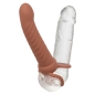 Preview: CALEXOTICS - MAXX RIBBED DUAL PENETRATOR 10 VIBRATIONEN BRAUN - Symbolbild um anderen Penis