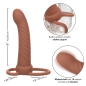 Preview: CALEXOTICS - MAXX RIBBED DUAL PENETRATOR 10 VIBRATIONEN BRAUN - Maße