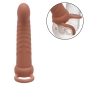 Preview: CALEXOTICS - MAXX RIBBED DUAL PENETRATOR 10 VIBRATIONEN BRAUN - front