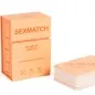 Preview: Orange box and deck of cards from the game "Sexmatch Roleplay Edition" with the text "Play Together, Sex Together".