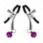 Preview: Purple nipple clamps with individual bells, 6cm – Kink