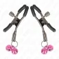 Preview: Doppelglöckchen-Nippelklammer Rosa 6cm – Kink