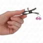Preview: Doppelglöckchen-Nippelklammer Rosa 6cm – Kink