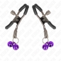 Preview: KINK - DOPPELGLOCKEN-NIPPELKLAMMEREI LILA 6 CM
