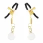 Preview: Glasperlen-Nippelklammern Gold 6cm – Kink