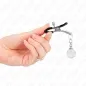 Preview: Glass bead nipple clamps, silver, 6cm – Kink