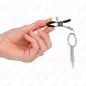Preview: O-Ring Nippelklemme Und Kleine Kette Silber 6cm – Kink