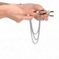 Preview: Nipple clamps with 3 chains, silver, 20/23/28cm – Kink