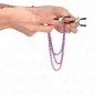 Preview: Nipple clamps with 3 chains, purple, 20/23/28cm – Kink