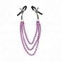 Preview: Nipple clamps with 3 chains, purple, 20/23/28cm – Kink