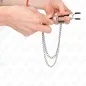 Preview: Nipple clamps with 2 thick chains, silver, 20/23cm – Kink