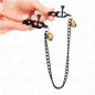 Preview: Flat chain nipple clamps and bell, silver, 30cm – Kink