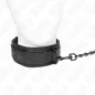 Preview: Neopren Bondage Halsband Modell 2 Mit Leine 78cm – Kink