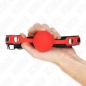 Preview: KINK - ROTER SILIKONBALL 4 CM KNEBEL 60 x 2 CM
