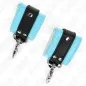 Preview: Premium Lockable Wrist Cuffs Black / Blue – Kink