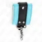 Preview: Premium Lockable Wrist Cuffs Black / Blue – Kink