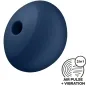 Preview: Dark blue, round device with opening, 2-in-1 air pulse and vibration, symbol in the bottom right corner.