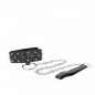 Preview: Necklace with leash 65cm with silver studs Model 5 – Kink