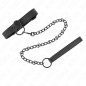 Preview: KINK - HALSBAND MIT DUNKLER LEINE 65 CM VERSTELLBAR 37-54 CM X 3 CM