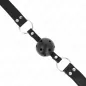 Preview: Atmungsaktiver Ball 4cm Knebel Mit Doppelniet Schwarz – Kink