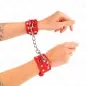 Preview: Bracelets with Double Row of Adjustable Rivets Red – Kink